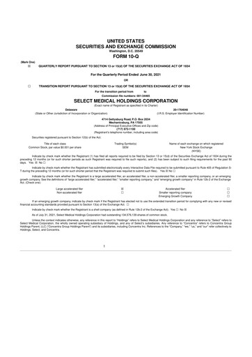 Miniature Select Medical Holdings 10-Q Rapport trimestriel 2021 