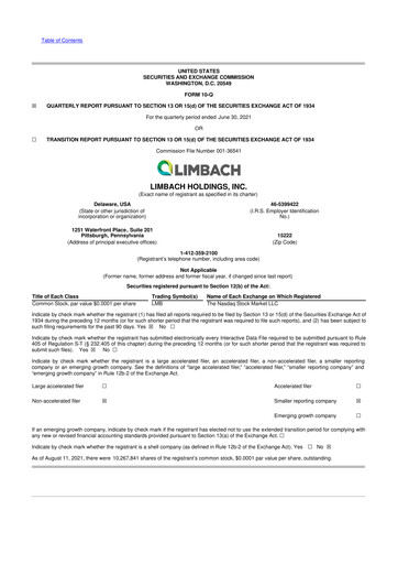 Thumbnail Limbach Holdings 10-Q Quarterly Report FY2021 