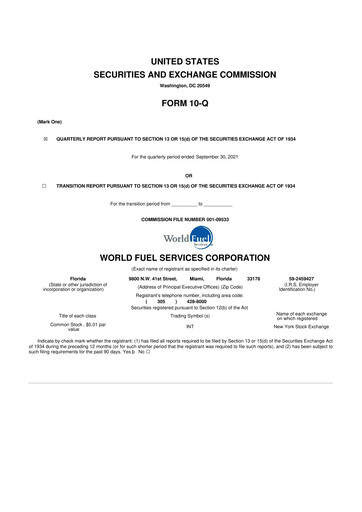 Thumbnail World Kinect 10-Q Quarterly Report FY2021 