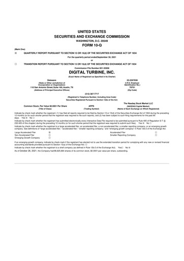 Miniature Digital Turbine
 10-Q Rapport trimestriel 2022 