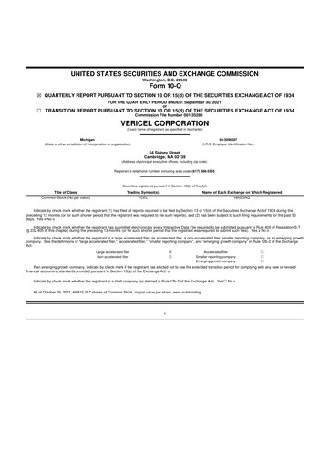 Thumbnail Vericel
 10-Q Quarterly Report FY 