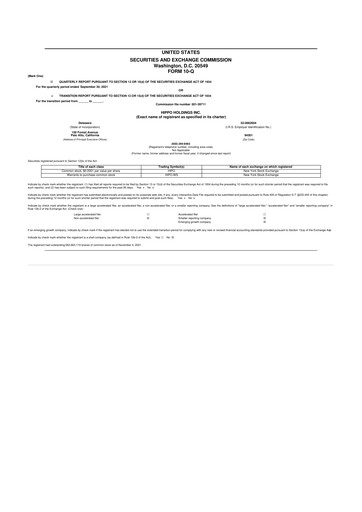 Thumbnail 	Hippo Holdings 10-Q Quarterly Report FY 