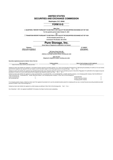 Vorschaubild Pure Storage
 10-Q Quartalsbericht 2022 