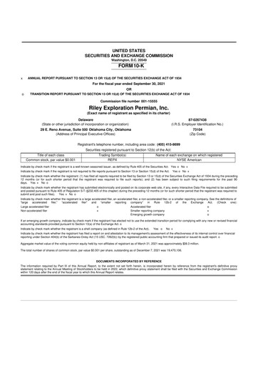 Vorschaubild Riley Exploration Permian 10-K Jahresbericht 2021