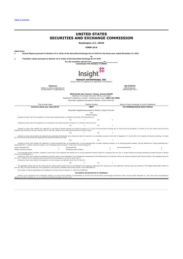 Thumbnail Insight Enterprises
 10-K Annual Report 2021