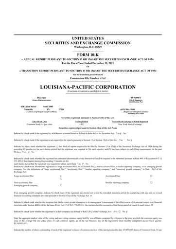 Thumbnail Louisiana-Pacific
 10-K Annual Report 2021