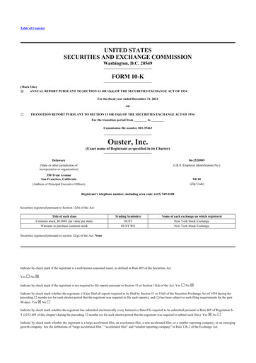 Thumbnail Ouster 10-K Annual Report 2021