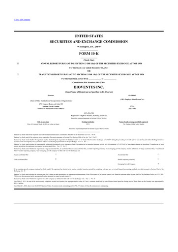 Thumbnail Bioventus 10-K Annual Report 2021