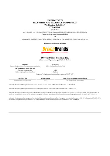 Thumbnail Driven Brands 10-K Annual Report 2021