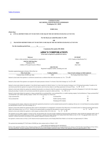 Thumbnail Absci 10-K Annual Report 2021