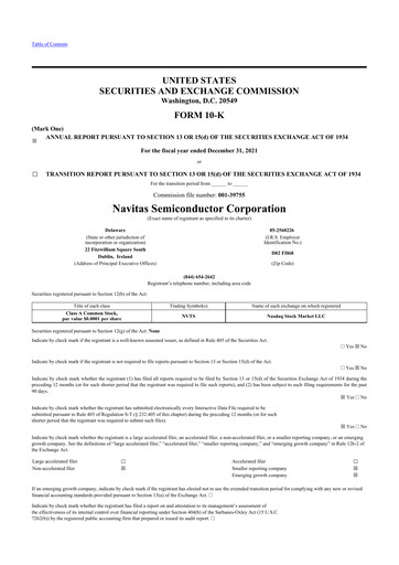 Thumbnail Navitas Semiconductor 10-K Annual Report 2021