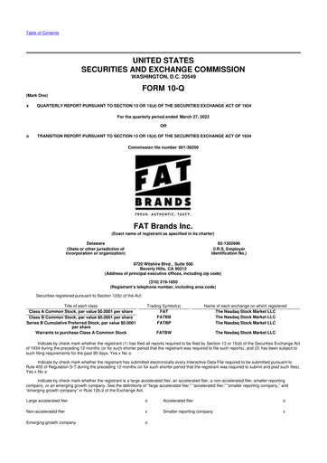 Thumbnail FAT Brands 10-Q Quarterly Report FY2022 