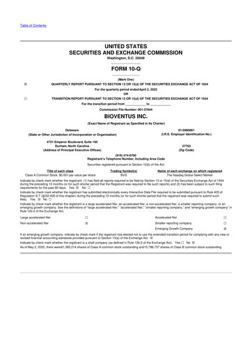 Thumbnail Bioventus 10-Q Quarterly Report FY2022 