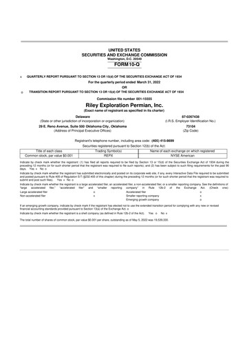 Vorschaubild Riley Exploration Permian 10-Q Quartalsbericht 2022 