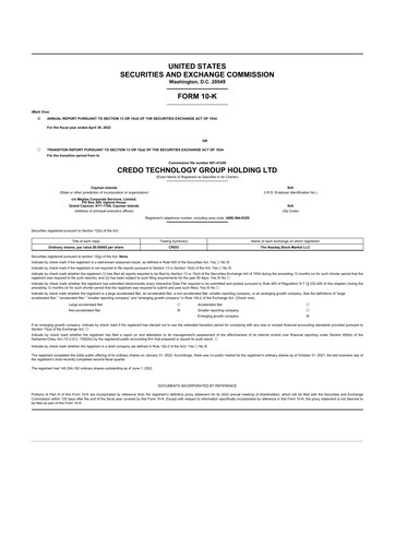 Vorschaubild Credo Technology 10-K Jahresbericht 2022