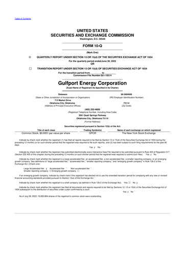 Thumbnail Gulfport Energy 10-Q Quarterly Report FY2022 