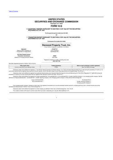 Thumbnail Starwood Property Trust 10-Q Quarterly Report FY2022 