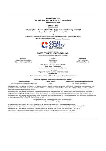 Thumbnail Cross Country Healthcare 10-Q Quarterly Report FY2022 