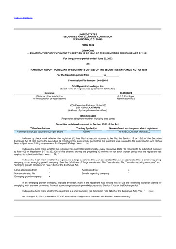 Vorschaubild Grid Dynamics 10-Q Quartalsbericht 2022 
