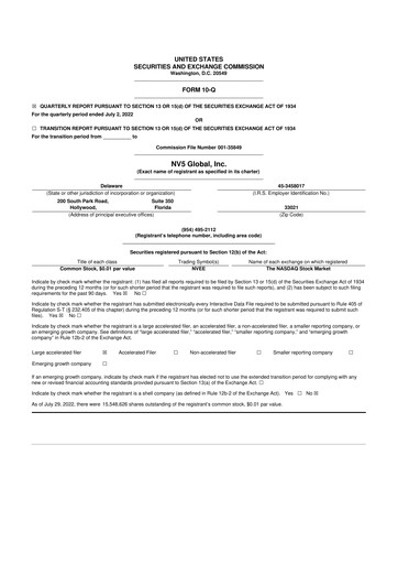 Thumbnail NV5 Global
 10-Q Quarterly Report FY2022 
