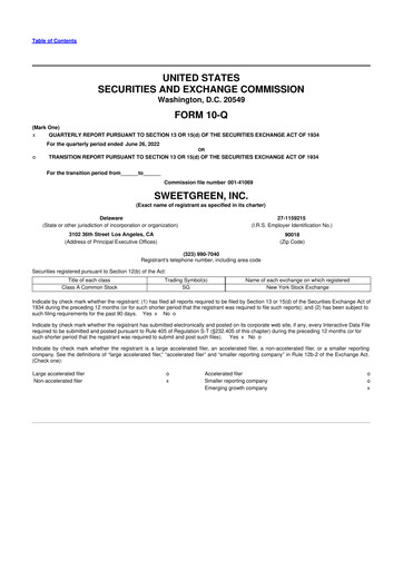 Thumbnail Sweetgreen 10-Q Quarterly Report FY2022 
