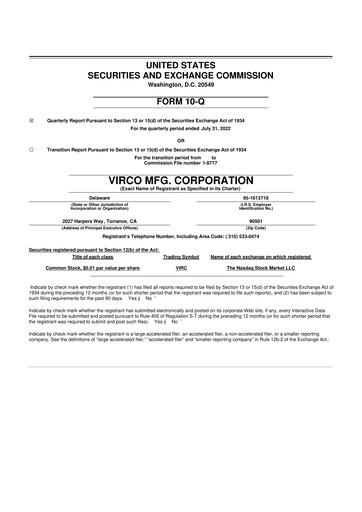 Thumbnail Virco Manufacturing 10-Q Quarterly Report FY2023 