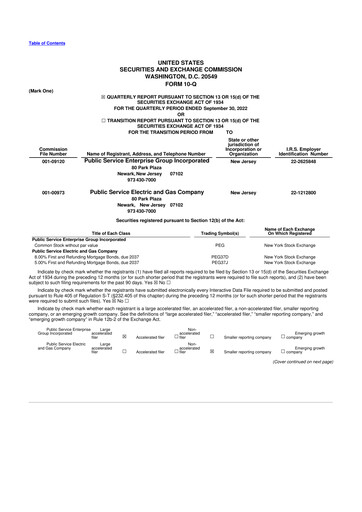 Thumbnail PSEG 10-Q Quarterly Report FY 