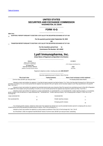 Thumbnail Lyell Immunopharma 10-Q Quarterly Report FY 