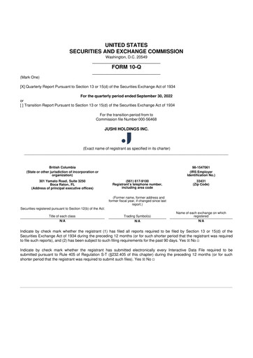 Vorschaubild Jushi Holdings 10-Q Quartalsbericht 2022 