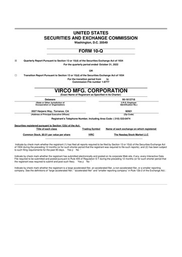 Thumbnail Virco Manufacturing 10-Q Quarterly Report FY2023 