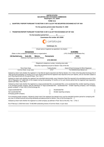Thumbnail Cantaloupe 10-Q Quarterly Report FY2023 