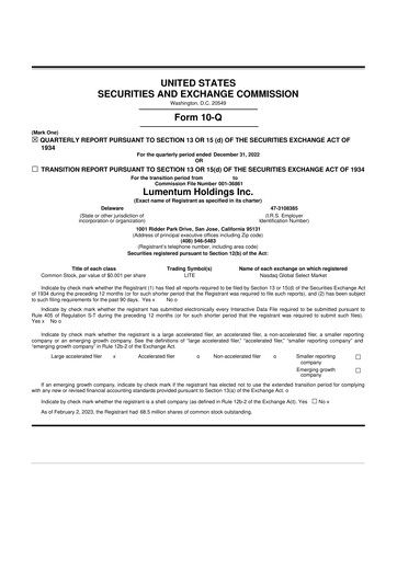 Thumbnail Lumentum 10-Q Quarterly Report FY2023 