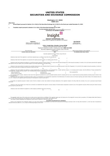 Thumbnail Insight Enterprises
 10-K Annual Report 2022