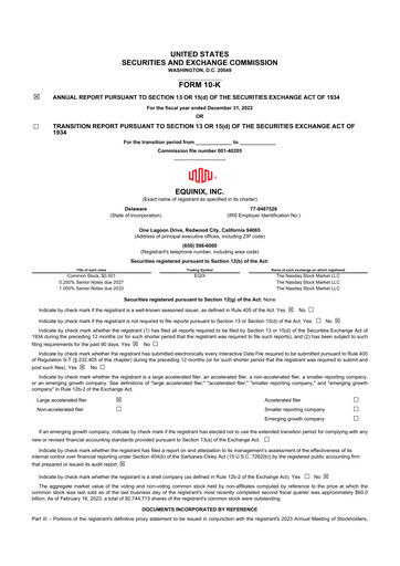 Thumbnail Equinix 10-K Annual Report 2022