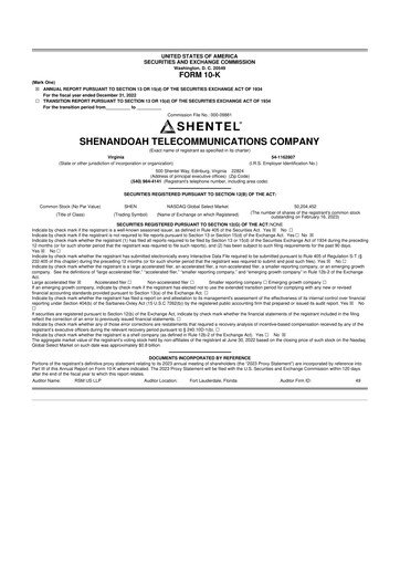 Thumbnail Shentel 10-K Annual Report 2022