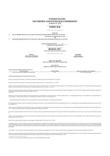 Thumbnail Block 10-K Annual Report 2022