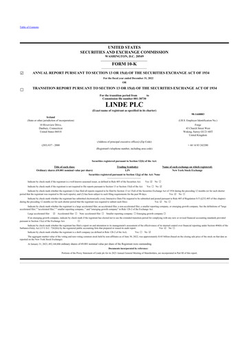 Thumbnail Linde 10-K Annual Report 2022