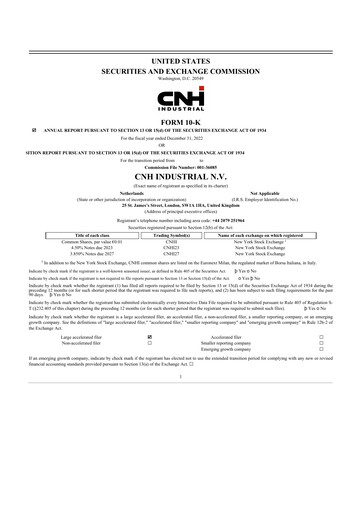 Thumbnail CNH Industrial
 10-K Annual Report 2022