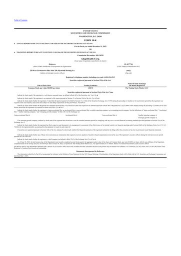 Thumbnail AdaptHealth 10-K Annual Report 2022