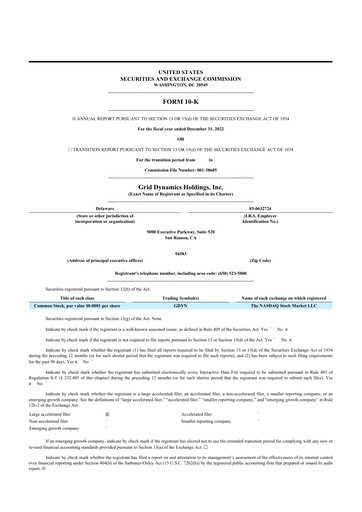 Thumbnail Grid Dynamics 10-K Annual Report 2022