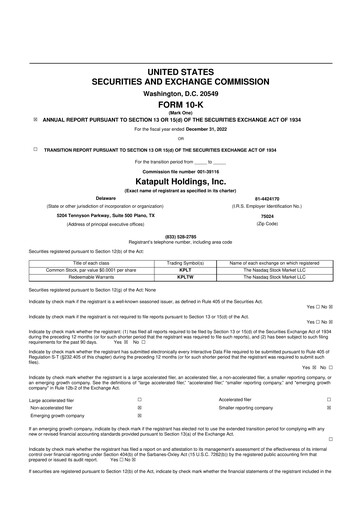 Thumbnail Katapult Holdings 10-K Annual Report 2022