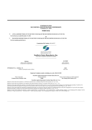 Thumbnail Southern States Bancshares 10-K Annual Report 2022