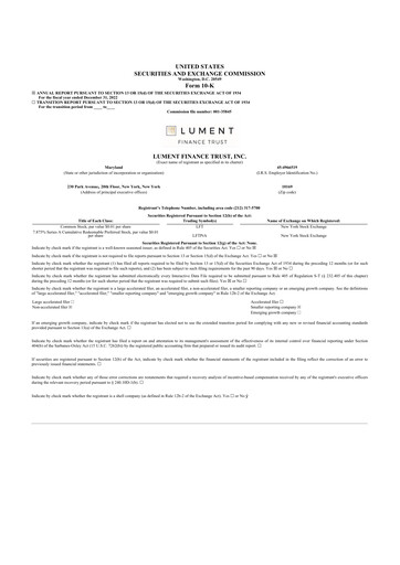 Thumbnail Lument Finance Trust 10-K Annual Report 2022