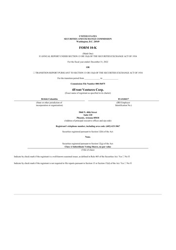 Thumbnail 4Front Ventures 10-K Annual Report 