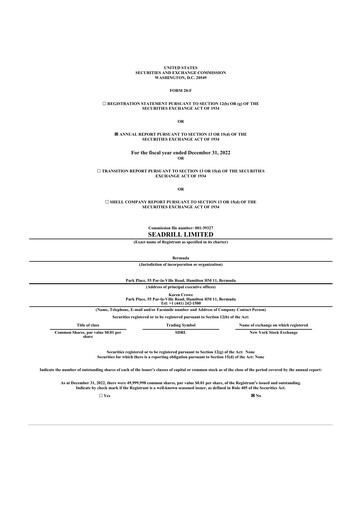 Thumbnail Seadrill
 20-F Annual Report 2022