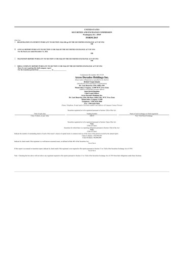 Thumbnail Arcos Dorados Holdings
 20-F Annual Report 2022