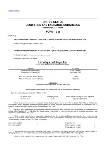 Thumbnail Lazydays Holdings 10-Q Quarterly Report FY2023 