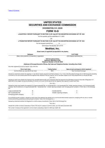 Thumbnail Medifast 10-Q Quarterly Report FY2023 