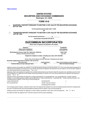 Thumbnail Ducommun 10-Q Quarterly Report FY2023 