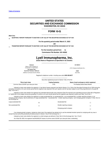 Thumbnail Lyell Immunopharma 10-Q Quarterly Report FY 